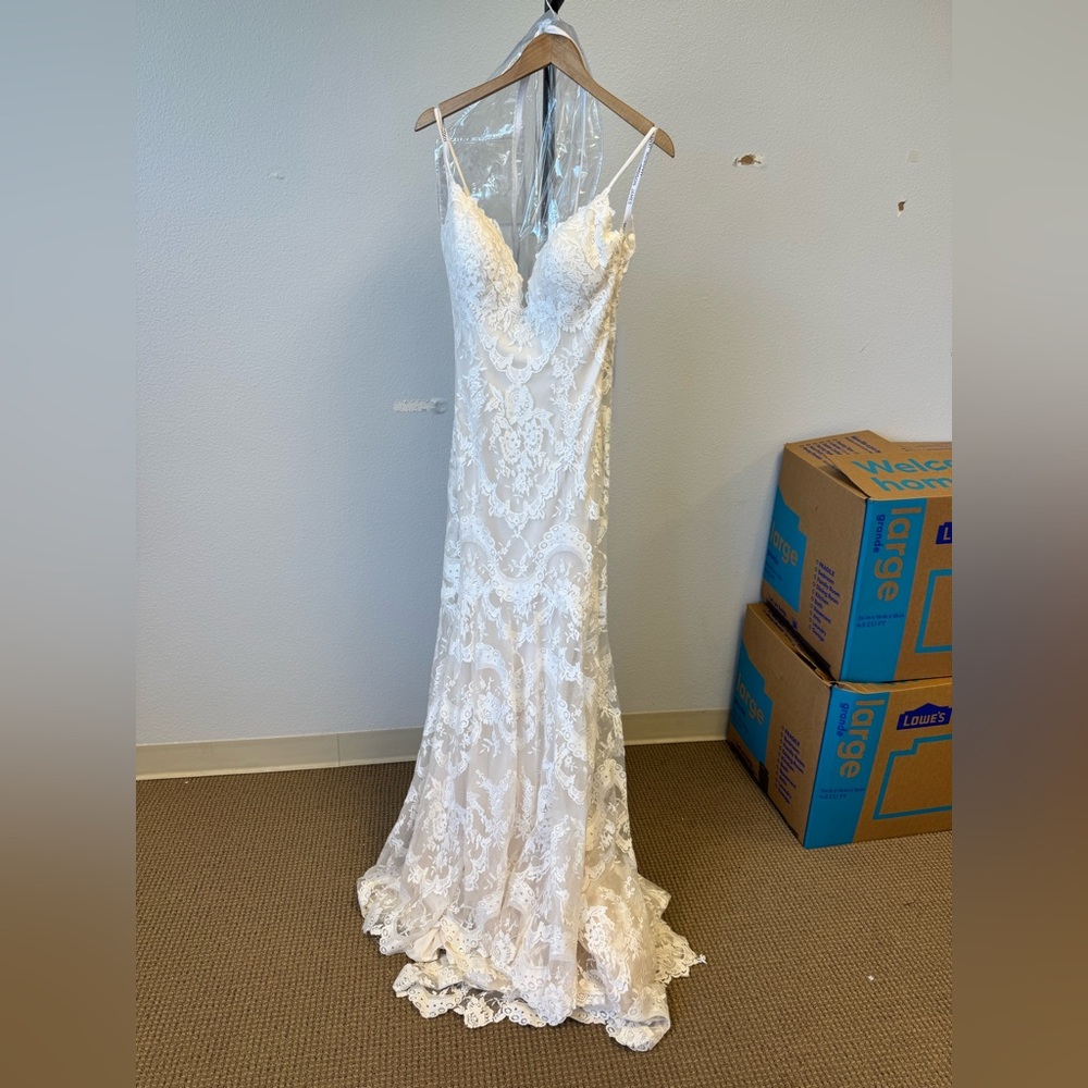 Madison James Ivory Lace Dress MJ610